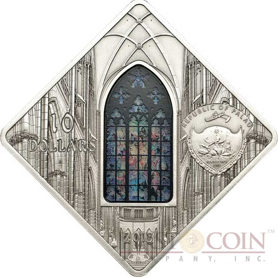 St Vitus Cathedral Sacred Art  Silver Coin 10$ Palau 2013 