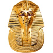 Palau TUTANKHAMUN MASK series EGYPTIAN ART 3D Silver coin $20 Ultra high relief Smartminting 2018 Gold plated 3 oz