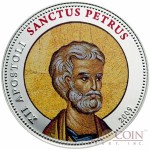 Palau SANCTUS PETRUS $1 Copper Silver Plated coin Colored Prooflike 2009