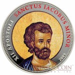 Palau SANCTUS IACOBUS MINOR $1 Copper Silver Plated coin Colored Prooflike 2009