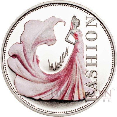 Niue Island WEDDING FASHION series FASHION WORLD $1 Partly colored Silver coin 2013 Proof