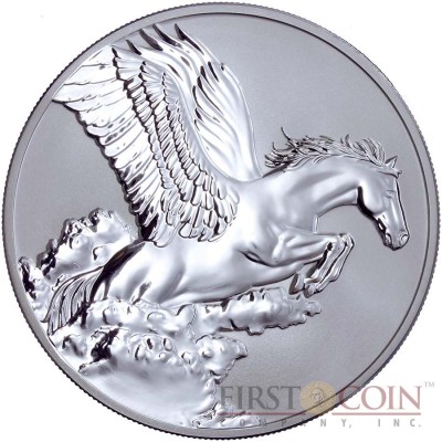 Tokelau Pegasus $5 Creatures of Myth & Legend Silver Coin Year of the Horse Reverse Proof 1 oz 2014