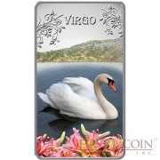 Cook Islands Virgo $1 Zodiac Signs series Colored Silver Rectangular coin Proof 2014