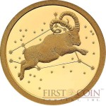 Tokelau ARIES $5 Creatures of Myth & Legend series Gold Coin Year of the Goat Proof 2015