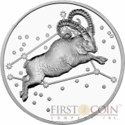 Tokelau ARIES $5 Creatures of Myth & Legend series Silver Coin Year of the Goat Proof 1 oz 2015