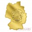 Gabon 25 Years Fall of the Wall Berlin 5000 Francs Gold coin Germany Map Shaped Swarovski Proof 2014