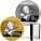 China Diamond Edition Panda Premium Prestige Two Coin Set 110 Yuan colored Diamond Application Gold & Silver coins 2015