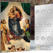 Niue Island SISTINE MADONNA by RAPHAEL series GIANTS OF ART 12 Silver Coin Set $60 Special minting 2014 Colored 960 grams / 31 oz