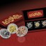 Rwanda Lunar Year of the Snake 3D Sculpture Panorama Silver Three Coin Set 1500 Francs Yellow & Red Gilded and Antique finish 2013