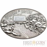 Cook Islands SISTINE CHAPEL 500th Anniversary $5 Ceilings of Heaven series Innovative NANO CHIP Silver coin Antique finish High relief 2012