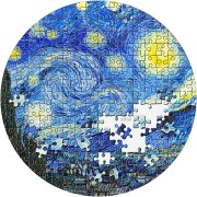 Palau STARRY NIGHT - VAN GOGH series MICROPUZZLE TREASURES $20 Silver Coin 2019 Proof 3 oz
