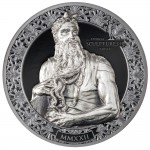 Palau MOSES by MICHELANGELO series ETERNAL SCULPTURES-II Silver Coin $20 Ultra High Relief Marble effect 2022 Black Proof 3 oz