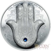 Palau THE HAND OF FATIMA THE HAMSA THE HAND OF GOD Silver Coin $10 Innovative Smartminting technology 2016 High relief Proof 2 oz