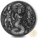 British Indian Ocean Territory MEDUSA GORGON series FAMOUS MYTHICAL CREATURES £4 Silver Coin 2018 Antique finish High relief 2 oz