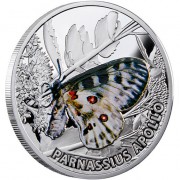 2020 Rep of Cameroon Silver Colorful World of Butterflies Red SKU#201487