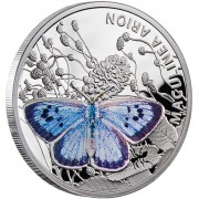 Niue Island LARGE BLUE series BUTTERFLIES $1 Silver Coin 2011 Proof 