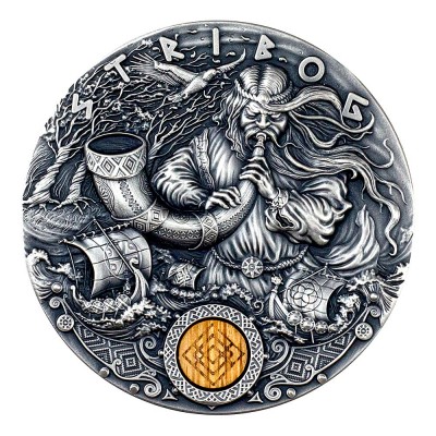 Niue Island STRIBOG series SLAVIC GODS Silver Coin $2 Antique finish 2020 Ultra High Relief 2 oz