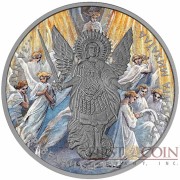 Ukraine PARADISE ARCHANGEL MICHAEL series CHRISTIANITY THEMATIC DESIGN ₴1 Hryvnia 2015 Silver Coin Antique finish 1 oz