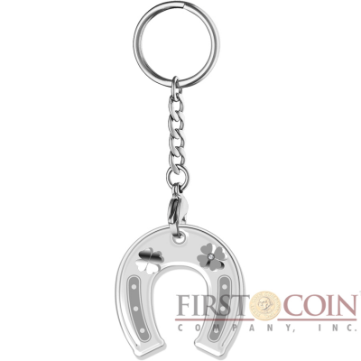 Republic of Cameroon HAPPINESS WITH YOU HORSESHOE 500 Francs Silver Coin 2018 Keychain-talisman Horseshoe shaped Proof