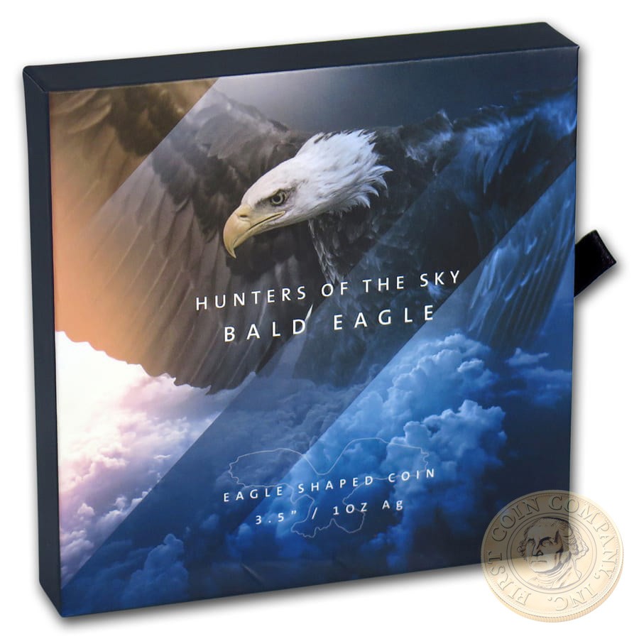 2019 Silver Hunters of the Sky Series Bald Eagle 1 oz Eagle Shaped .9999 fine
