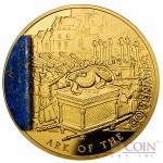 Niue Ark of the Covenant "Mysteries of History" Gold Coin 2013 with Lapis Lazuli insert $100 Proof 2 oz