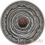 Niue Island VOLCANO ERTA ALE ETHIOPIA series VOLCANOES Silver coin $2 Real lava inlay Ultra High Relief Concave Convex shape 2014 Antique finish 2 oz