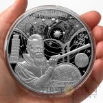 Russia Galileo Galilei 450-th Anniversary 25 Rubles Silver Coin 2014 Proof 5 oz