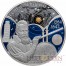 Russia Galileo Galilei 450-th Anniversary 25 Rubles Gilded Metallic Colored Silver Coin Swarovski Crystals 2014 Proof 5 oz