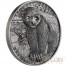 Niue Island HONEY BADGER MELLIVORA CAPENSIS series BRAVE ANIMALS $2 Silver coin 2015 High relief Antique finish 2 oz