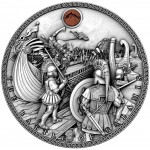Niue Island THE BATTLE OF SALAMIS series SEA BATTLES Silver Coin $5 Antique finish 2019 Ultra High Relief 2 oz