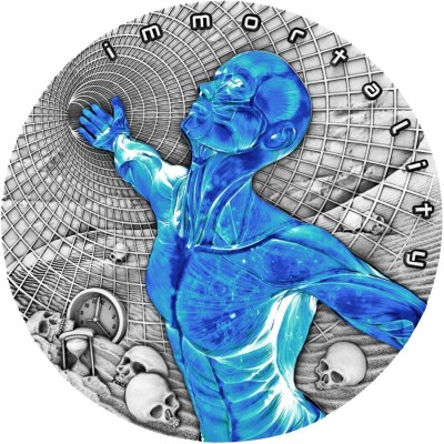 Niue Island IMMORTALITY series CODE OF THE FUTURE $2 Silver coin 2018 Glow in Dark Antique finish 2 oz