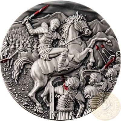 Niue Island SPARTACUS WAR - SLAVE REVOLT series GREAT COMMANDERS Silver Coin $5 Antique finish 2017 Ultra High Relief 2 oz
