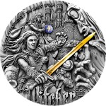 Niue Island THE WITCHER - THE LAST WISH Silver Coin $5 Antique finish 2019 Ultra High Relief Gold plated 2 oz