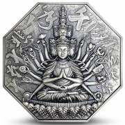 Niue Island GODDESS OF MERCY WITH ONE THOUSAND HANDS series THE EIGHT PROTECTORS $10 Silver Coin 2020 Antique finish Ultra High Relief 5 oz