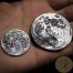 TRUE MOON Silver Coin Round Antique finish High relief 3D effect 1 oz