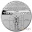 TERMINATOR T-800 CYBERDYNE SYSTEM Silver 99.9% coin round Proof 1 oz