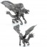 FLYING BRUTUS THE DRAGON XL 3D Solid Silver Statue Antique finish 30.5 oz