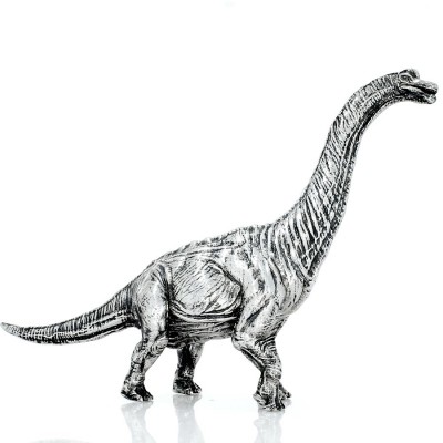 BRACHIOSAURUS series THE LOST WORLD 3D Solid Silver Statue Antique finish 8.7 oz