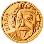 Switzerland ALBERT EINSTEIN Guinness World Record THE SMALLEST GOLD COIN IN THE WORLD 0.25 Franc 2020 Gold coin 2.96 mm