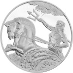 Tokelau POSEIDON series CREATURES OF MYTH & LEGEND $5 Silver Coin High relief 2017 Proof 1 oz