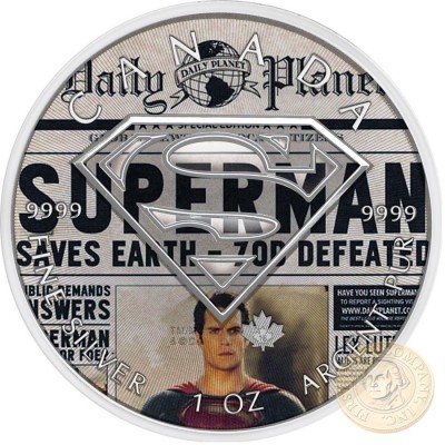 Canada SUPERMAN ALIVE LEGEND Canadian Maple Leaf $5 Silver Coin 2016 High relief of S-logo 1 oz