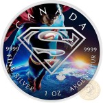 Canada SUPERMAN GOAL ACHIEVEMENT Canadian Maple Leaf $5 Silver Coin 2016 High relief of S-logo 1 oz