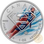 Canada SUPERMAN TELEPORTATION Canadian Maple Leaf $5 Silver Coin 2016 High relief of S-logo 1 oz