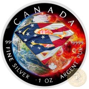 Canada SUPERMAN SOS AMERICA Canadian Maple Leaf $5 Silver Coin 2016 High relief of S-logo 1 oz