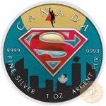 Canada SUPERMAN SUPERLATIVE Canadian Maple Leaf $5 Silver Coin 2016 High relief of S-logo 1 oz