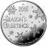 2015 MERRY CHRISTMAS SANTA CLAUS SEASON'S GREETINGS 999 Fine Silver Round 1 oz