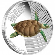 Australia THE REEF- HAWKSBILL TURTLE series AUSTRALIAN SEA LIFE II $0.50 Silver Coin 2011 Proof