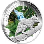 Australia Tasmanian Devil ADELAIDE - TASMANIAN WILDERNESS - ANDA Celebrate Australia $1 Silver Coin 2011 Proof 1 oz