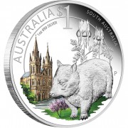 Australia Wombat SOUTH AUSTRALIA - ANDA Celebrate Australia $1 Silver Coin 2010 Proof 1 oz