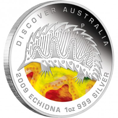 Australia ECHIDNA Discover Dreaming $1 Silver Coin 2009 Proof 1 oz